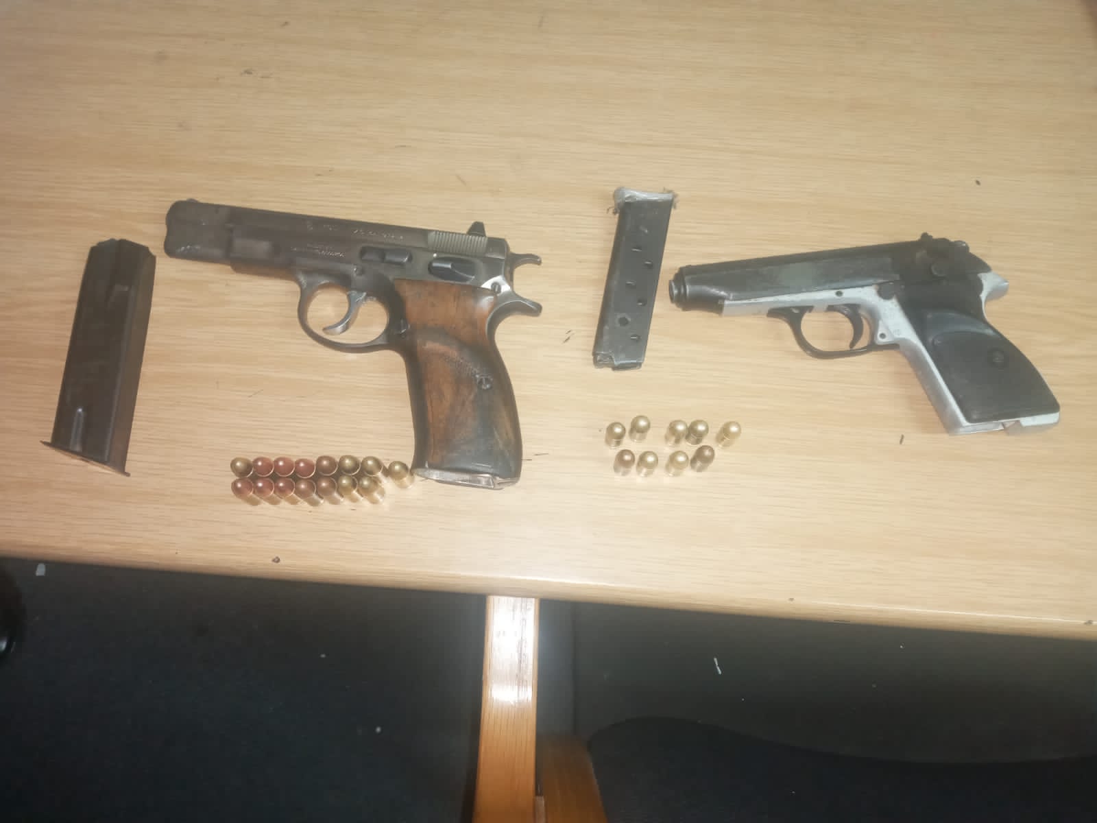 Suspects in court for possession of prohibited firearms and ammunition and dealing in drugs