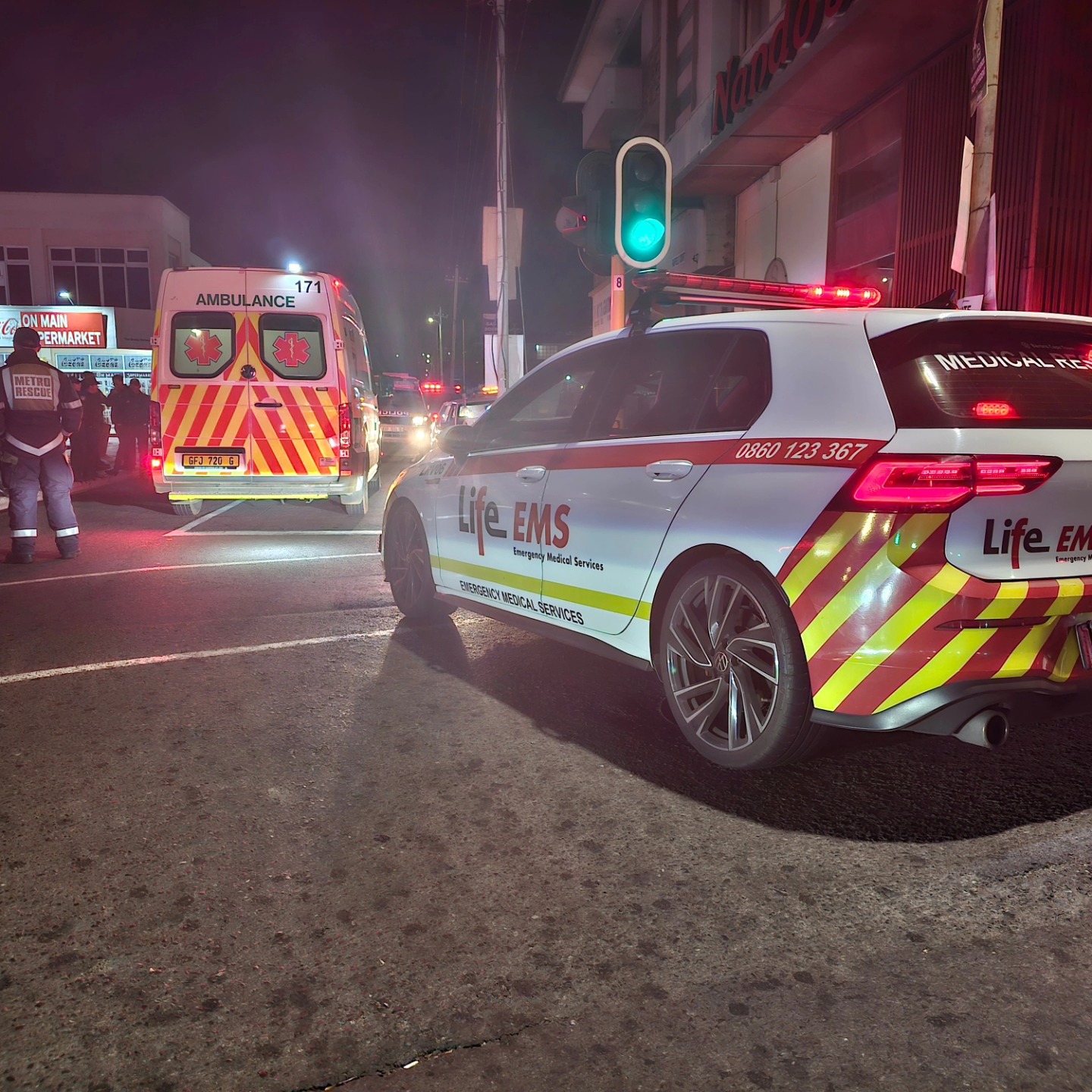 Two injured after vehicle collided with a pole in Parow