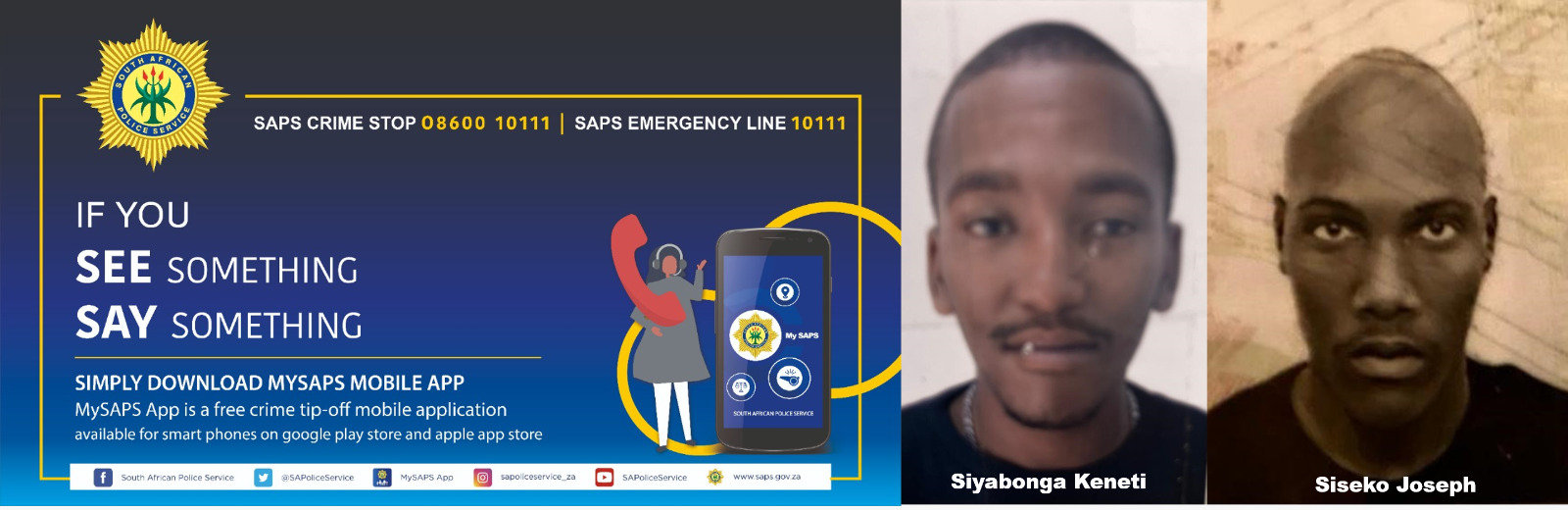 Wynberg Police needs assistance to trace murder suspects