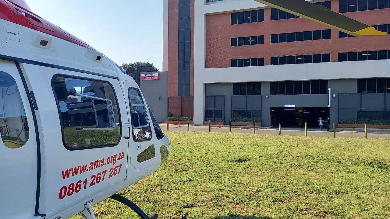 A patient in an critical condition airlifted from Ballito to Busamed Gateway Private Hospital