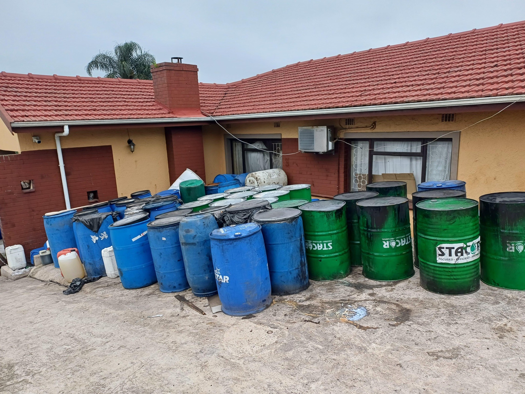 Police discover a house used to manufacture illicit hair products