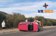 Vehicle rollover with a trailer on the N8 Petrusburg road