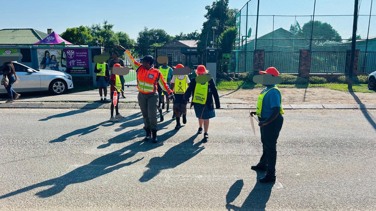 A scholar patrol training conducted at Jacaranda Academy in the Edenvale area