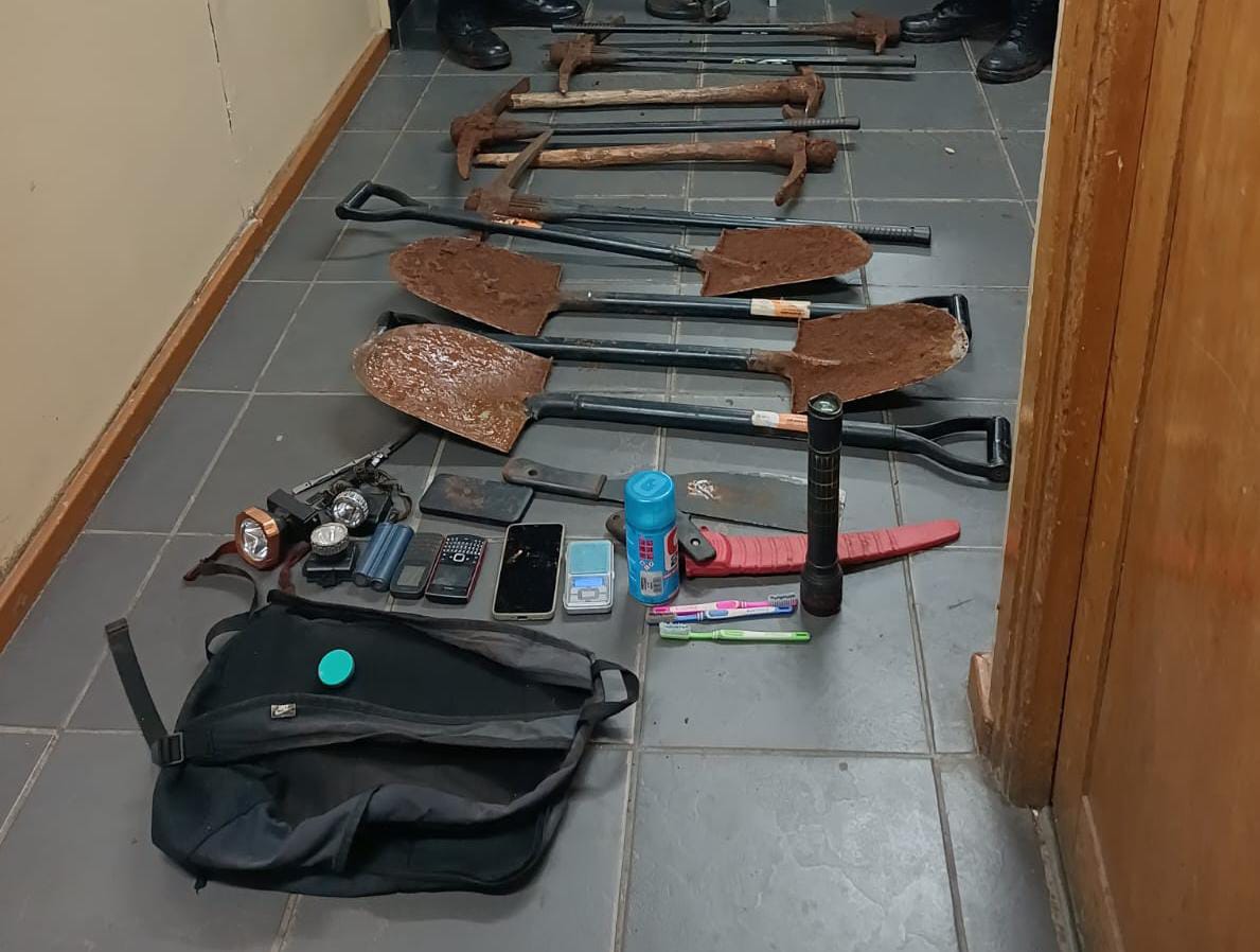 Intelligence-driven operation by Vala Umgodi operational members led to the recovery of illegal mining equipments