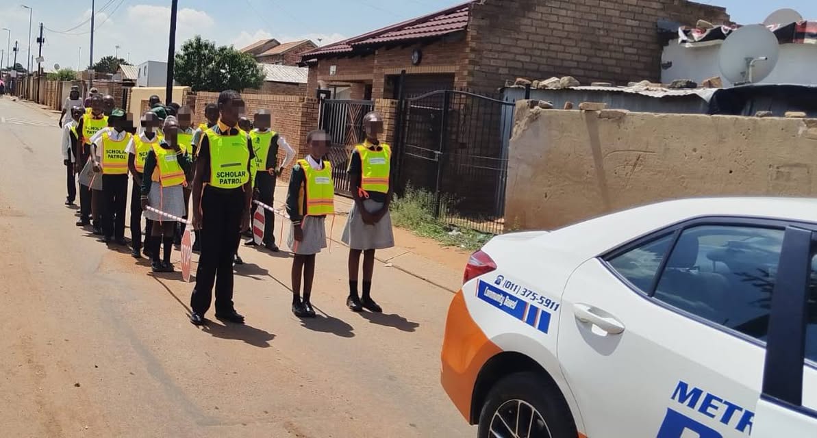 JMPD Community Outreach Unit trained Hitekani Primary School students in Chiawelo Soweto for scholar patrol duty