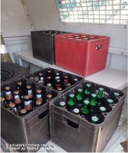 Suspects arrested for contravening the liquor act by selling alcohol without a trading license