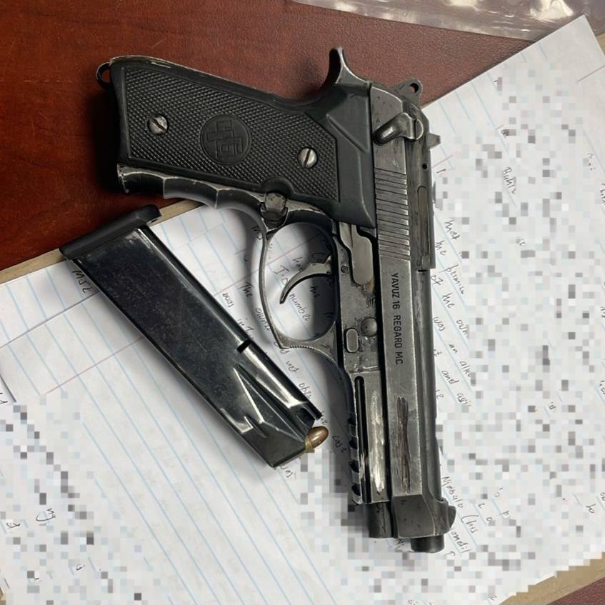 Suspect arrested for the possession of an unlicensed firearm and ammunition