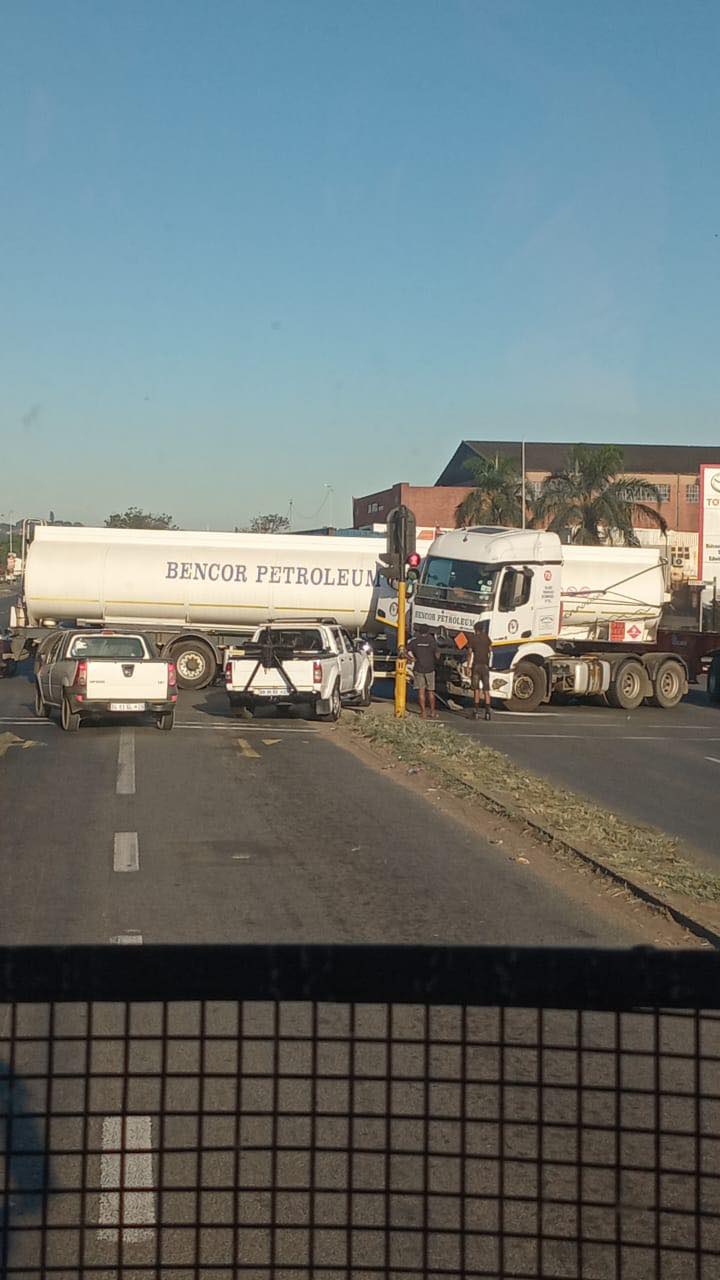 Jackknifed truck caused significant traffic delays on Edwin Swales Drive