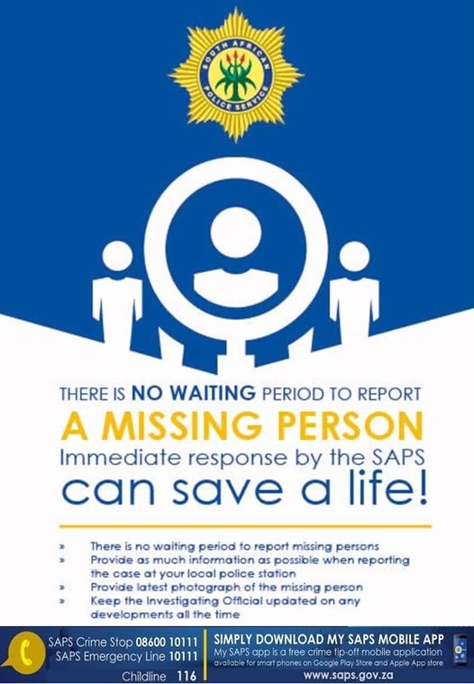 SAPS reunited 17 968 missing persons with their families in last five years