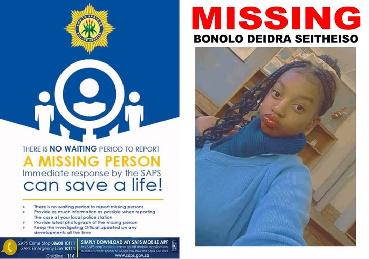 Help police locate missing Bonolo Deidra Seitheiso