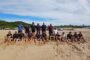 Helicopter evacuation for a stroke victim at Shelly Beach