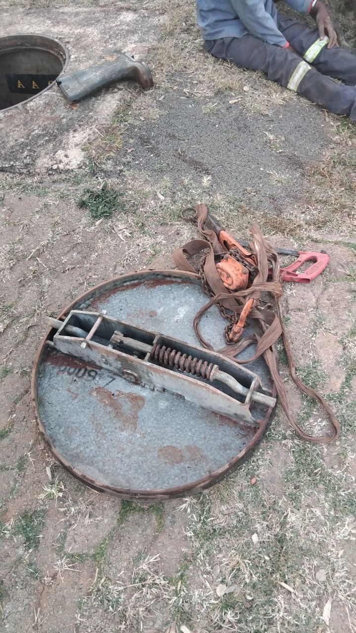 SCP Security arrests cable thieves at the corner of Hoover Street and Arkansas Avenue in Berario