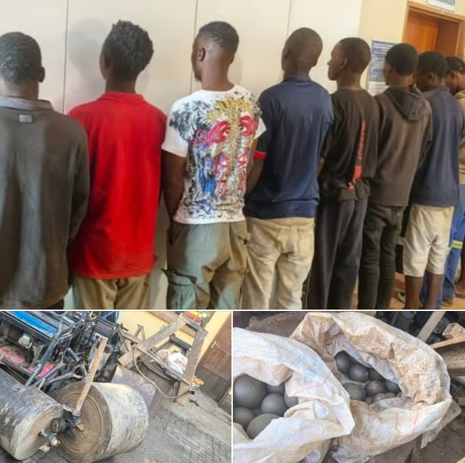 Nine illegal immigrants caught with illegal mining equipment