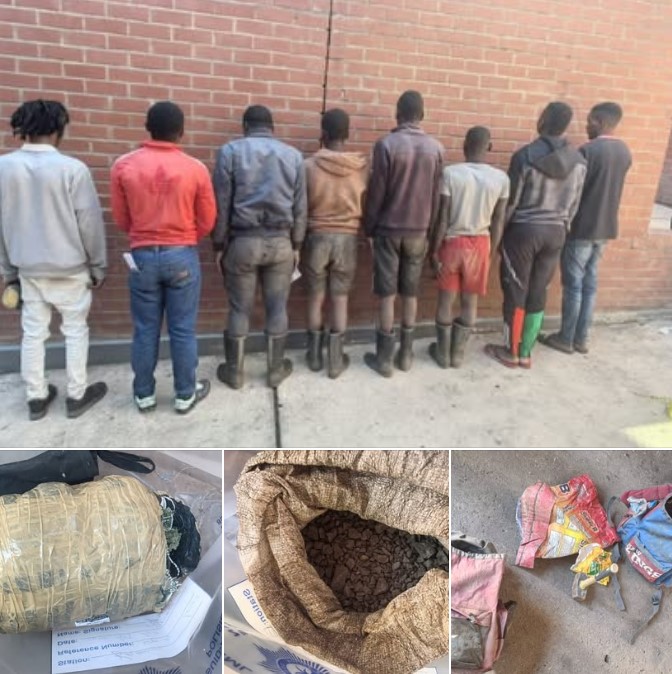 Operation Vala Umgodi nets eight suspects for contravention of the Immigration Act and for possession of gold-bearing material