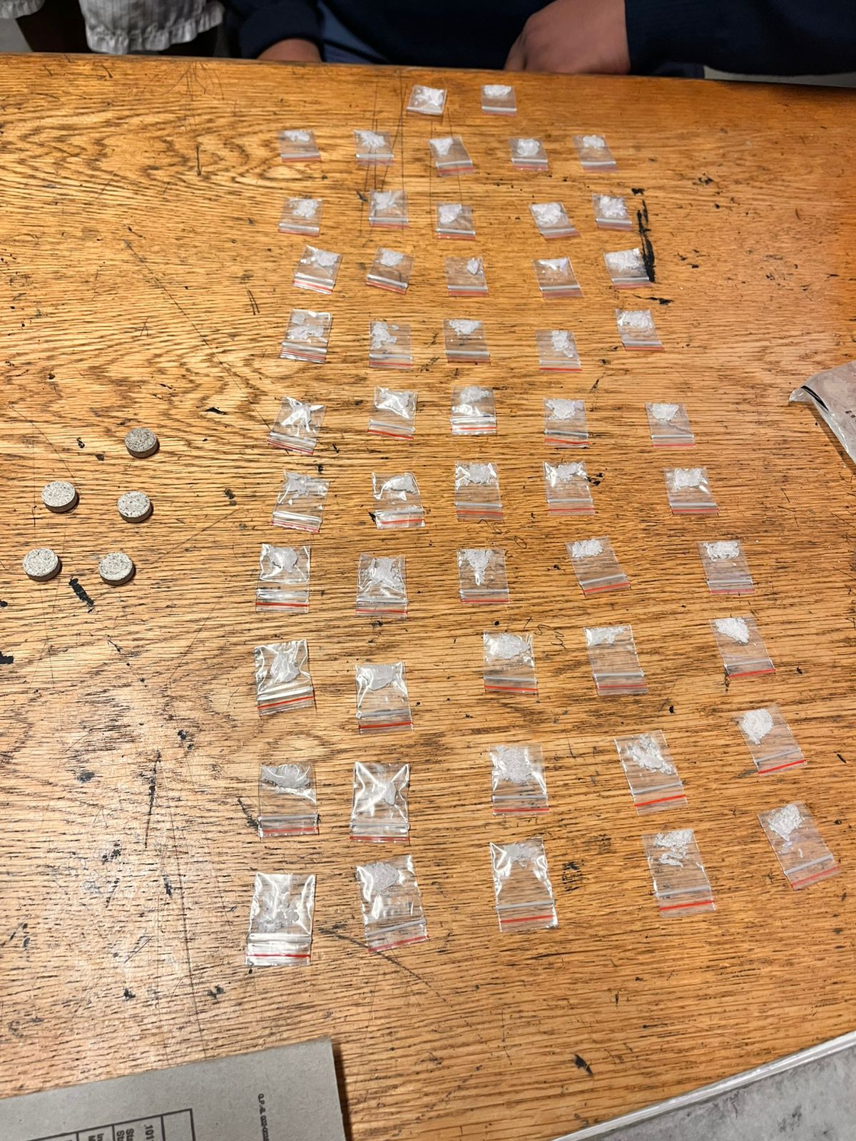 Suspects in custody for the possession of drugs and a prohibited firearm and ammunition