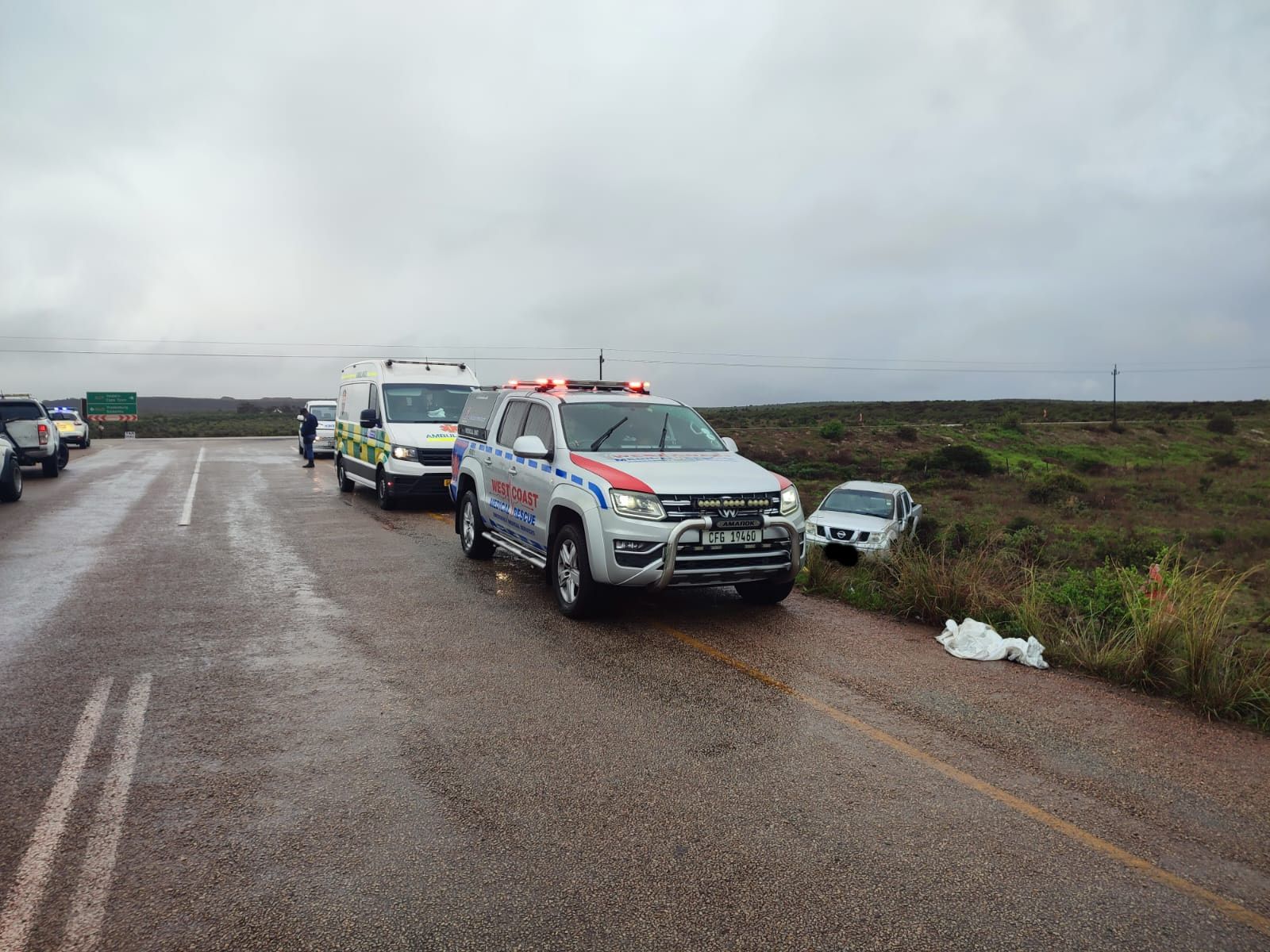 Single vehicle rollover crash on the R45 near the Portnet turn-off