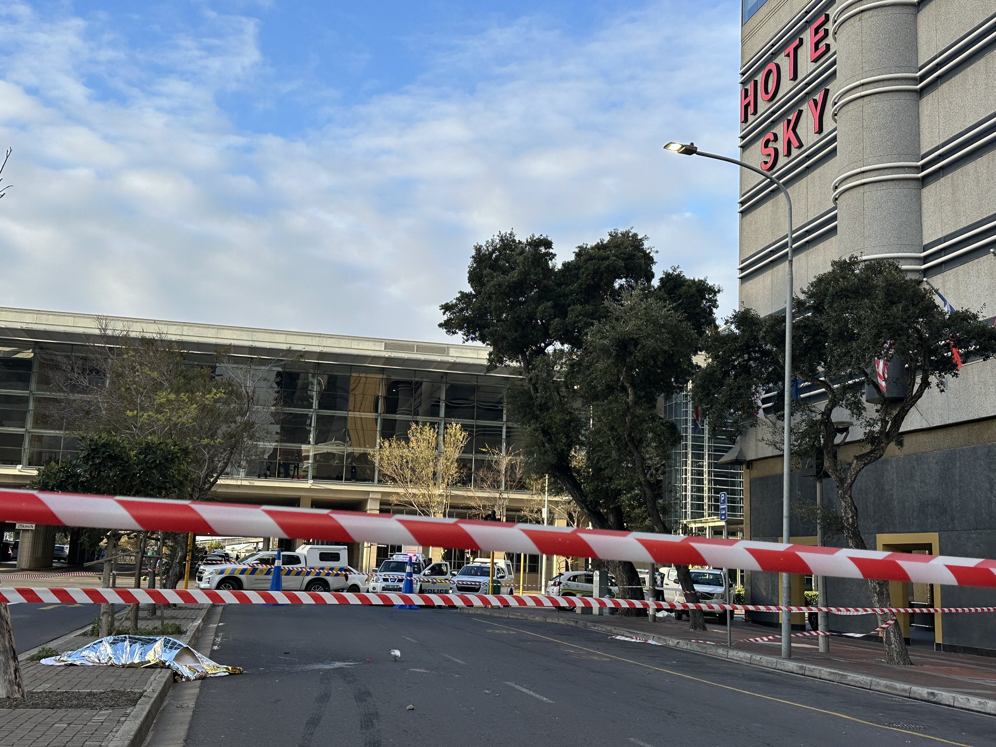 Unidentified man fell to his death from the rooftop of Hotel Sky in Cape Town