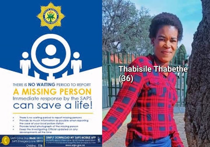 The police in Blinkpan are appealing to the public for assistance in locating Thabisile Thabethe