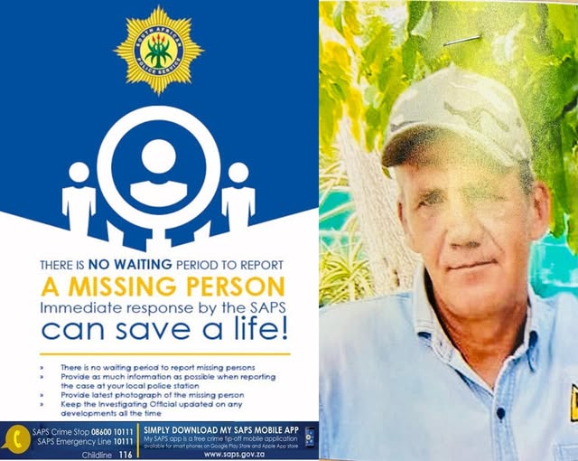 Police in Polokwane seek public assistance in locating a missing man, Johan Woortmeyer, aged 50