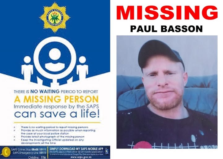 Public assistance sought in locating missing Paul Basson