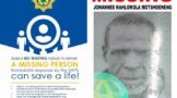 Missing person sought by Lindley SAPS
