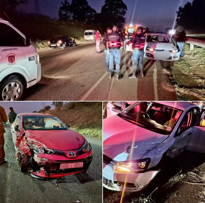 Vehicle Travelling Contra Flow Causes Collision: R102 Canelands - KZN