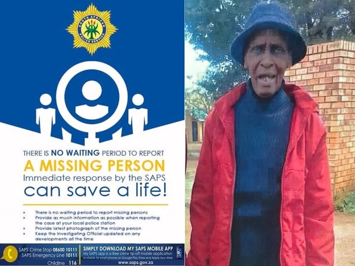 Dwarsberg police request community assistance in searching for missing elderly woman, Tlhomphego Juliet Mokoka (85