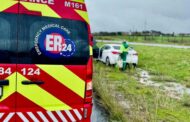 Single-vehicle crash at Polkadraai, Stellenbosch