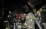 Extensive damage was caused by fire to a residential property in a townhouse complex in Boerneef Street, Langenhovenpark