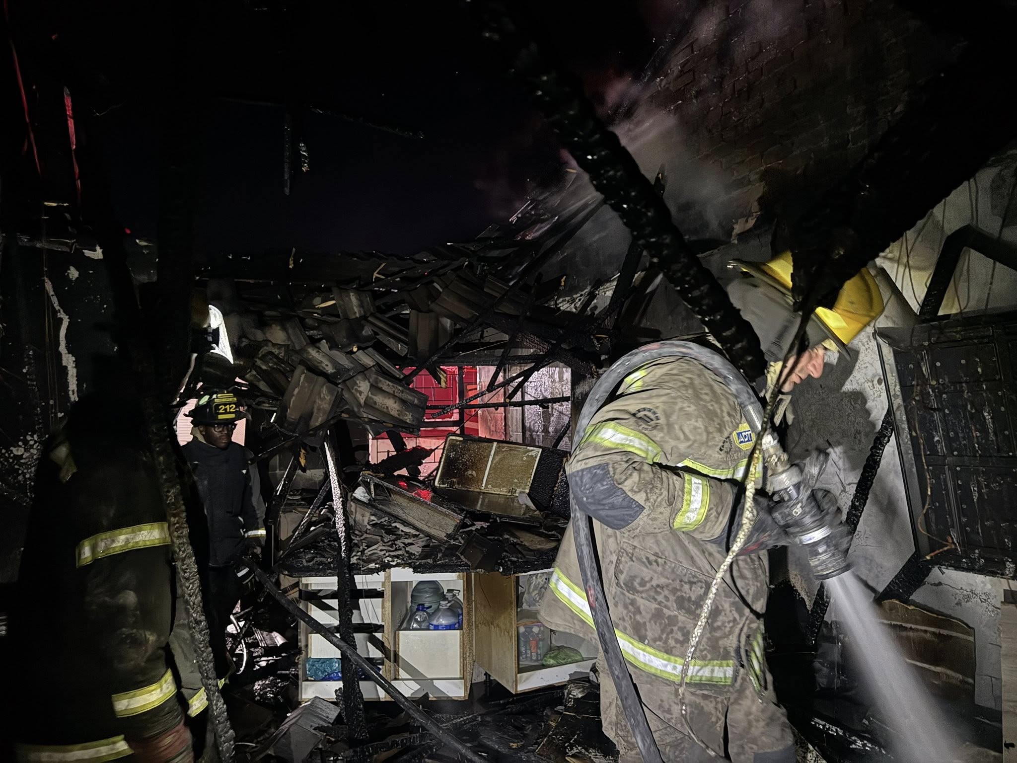 Extensive damage was caused by fire to a residential property in a townhouse complex in Boerneef Street, Langenhovenpark
