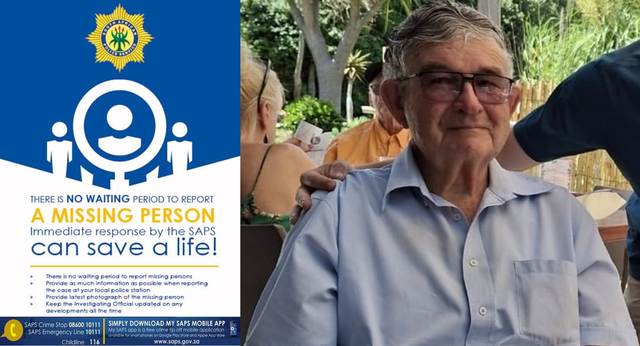 Knysna Police seek public assistance in search for 81-year-old missing man