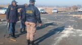 Protest action ongoing at Slovo Park, Welgedaght, in the Springs area