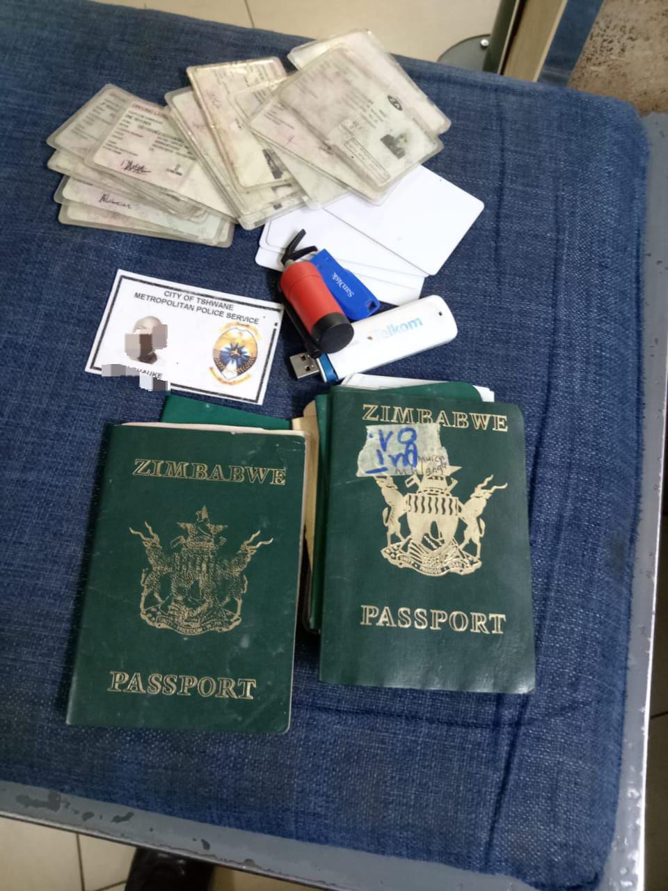 Forty-two identity books and six smart ID cards, amongst several items seized during Operation Cyclone II, two suspects arrested in Soshanguve