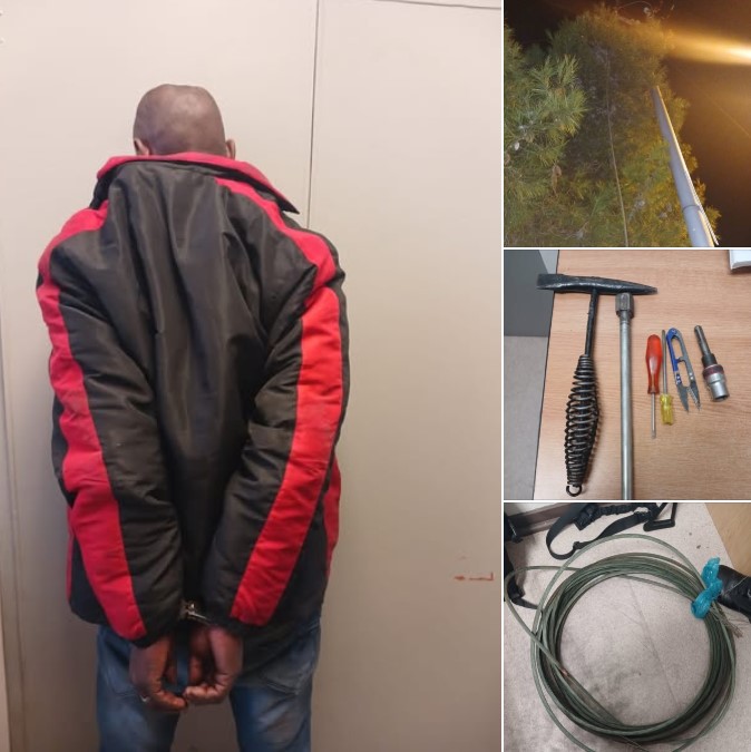 Suspect arrested by Parkroad for damage to infrastructure in Bloemfontein