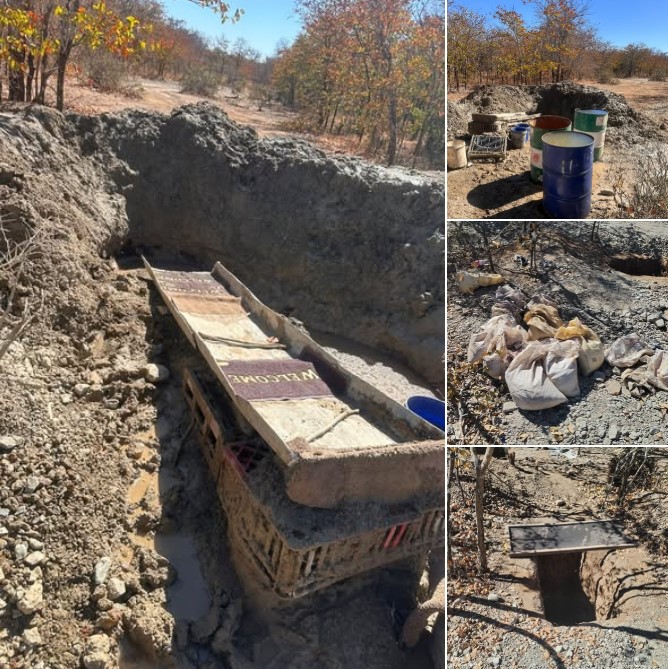 Successful operation lead to the arrest of illegal miner at Skyding Farm