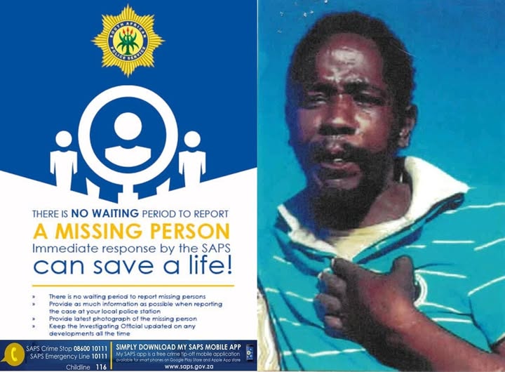 Ikageng police request community assistance in searching for missing man: 47-year-old Alfred Gameni Bokvel