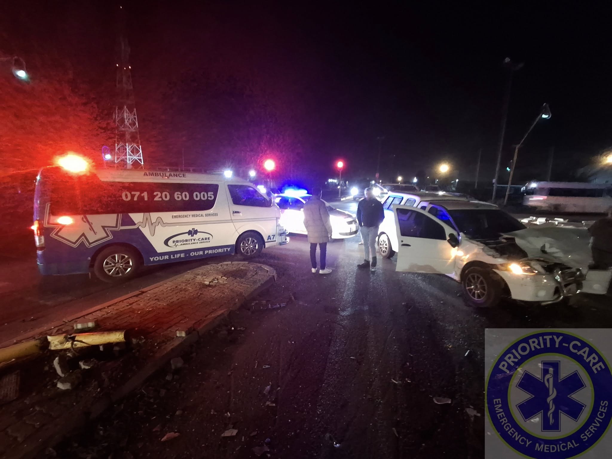 Collision at the intersection of OR Thambo and Vereniging Road in Hamilton, Bloemfontein