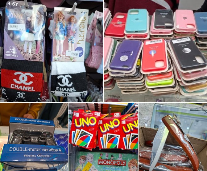 Counterfeit products seized during an operation in Kempton Park, Ekurhuleni District
