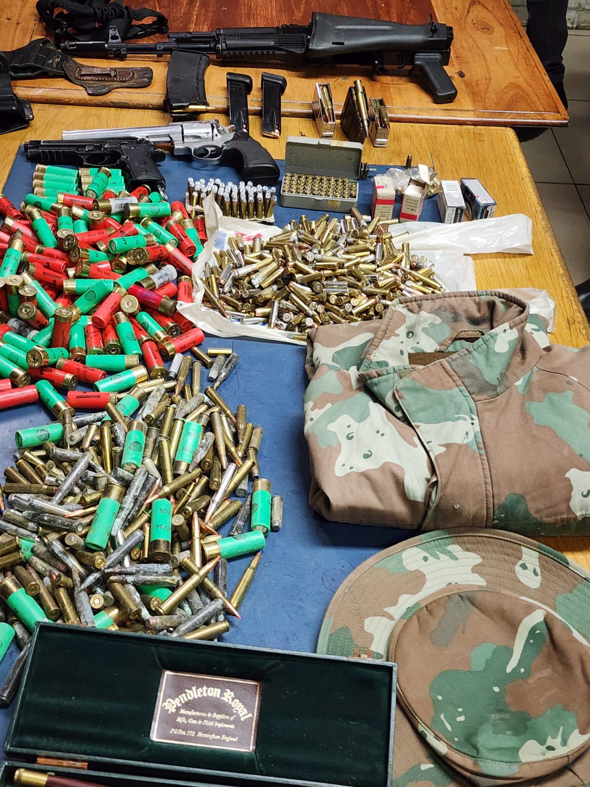 Multiple unlicensed firearms, including a high-caliber rifle and live ammunition recovered in Alexandra