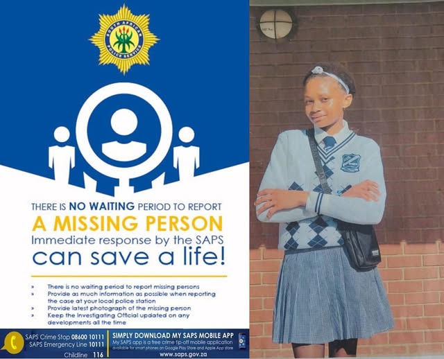 The Bohlokong police need community assistance in locating a missing person, Relebohile Miya