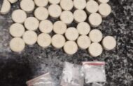 Female suspect found in possession of half Mandrax tablets and crystal meth