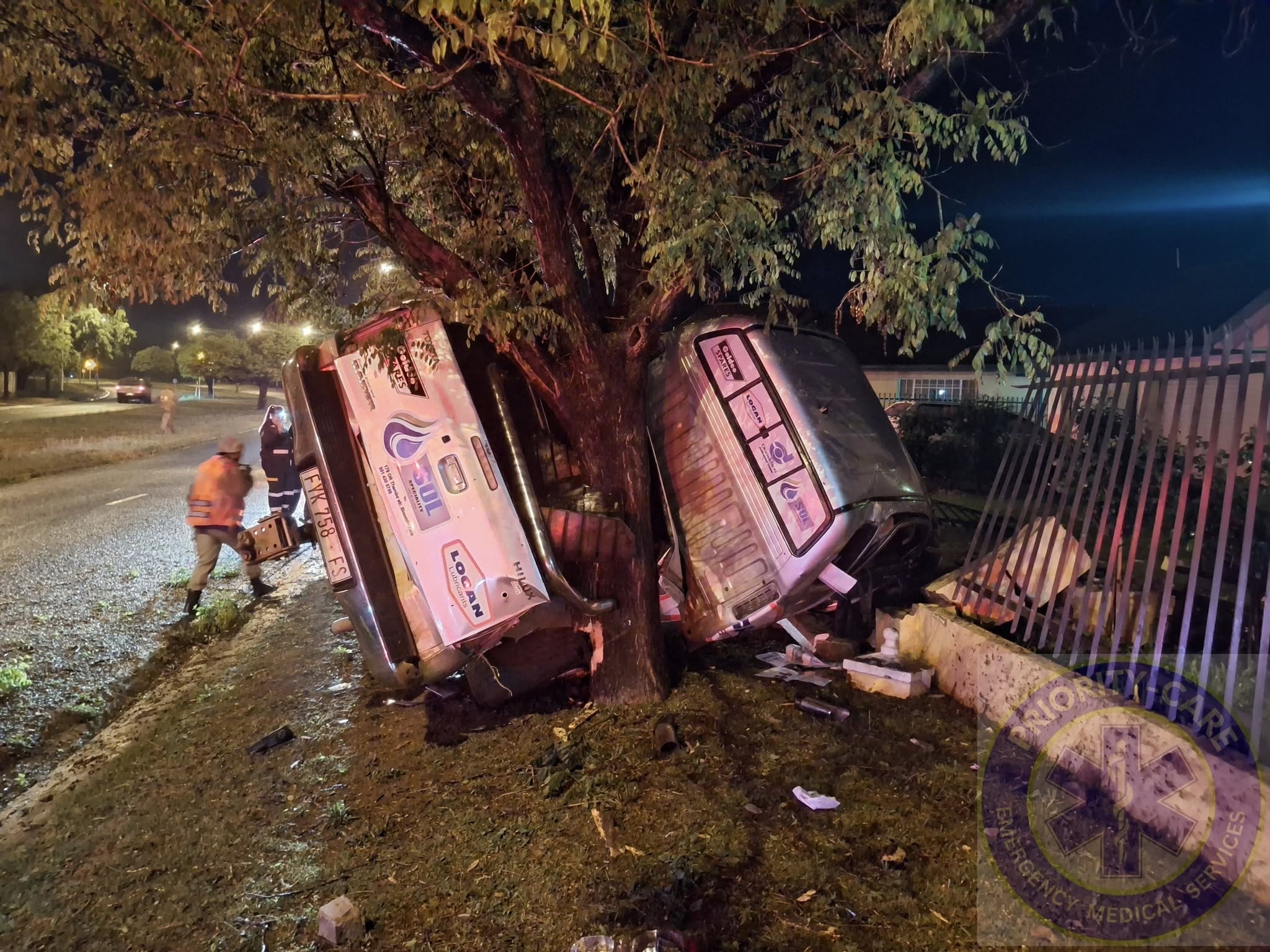 Fortunate escape from serious injuries in a collision on De Bruyn Street in Universitas, Bloemfontein