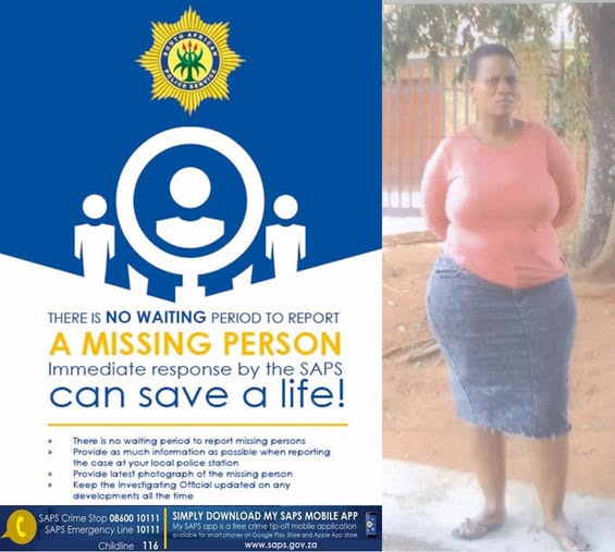 Ganyesa police request community assistance in locating missing woman: Maria Lucky Basadi Dichaba
