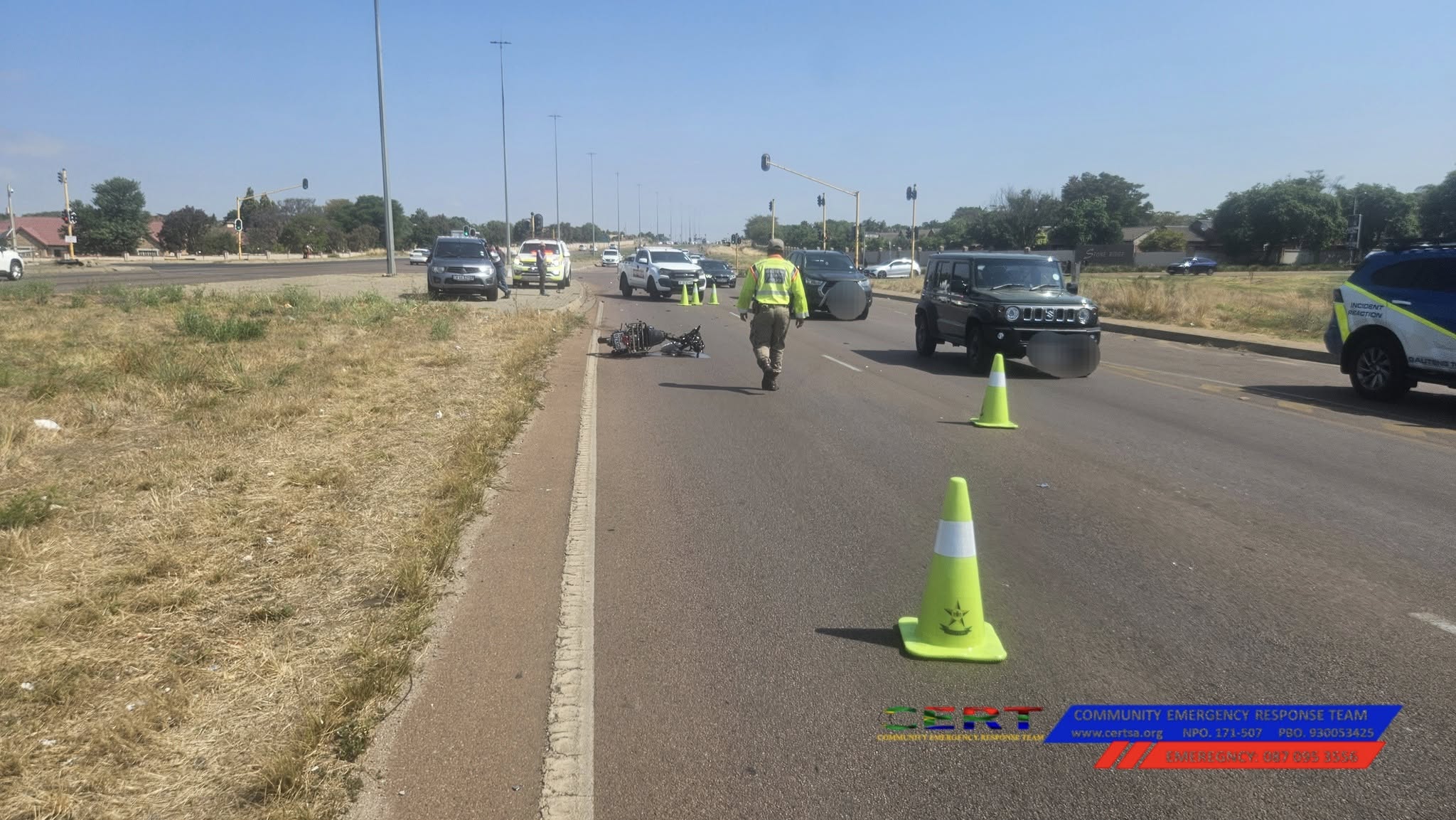 Motorbike collision on the R55 near Stone Ridge in Centurion