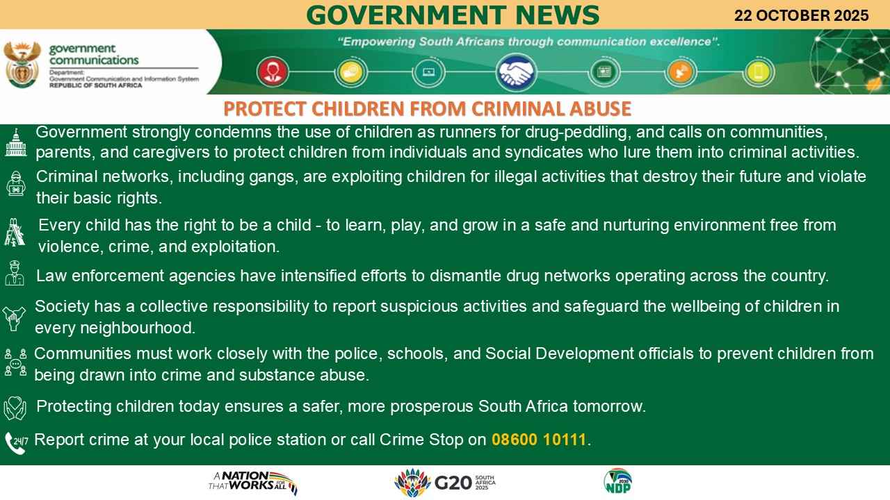 Government strongly condemns the use of children as runners for drug-peddling