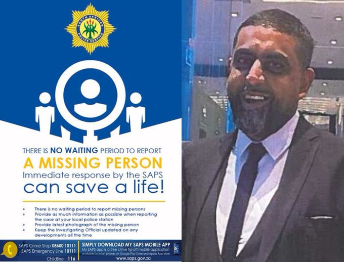 SAPS Pretoria Central seeks public assistance in locating a missing man named Mohammed Dokrat