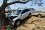 The driver of a vehicle towing a trailer loses consciousness and collides with a tree at the N1/N4 Interchange
