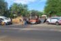 A car and a bike collided on Barry Richter Street, Bloemfontein