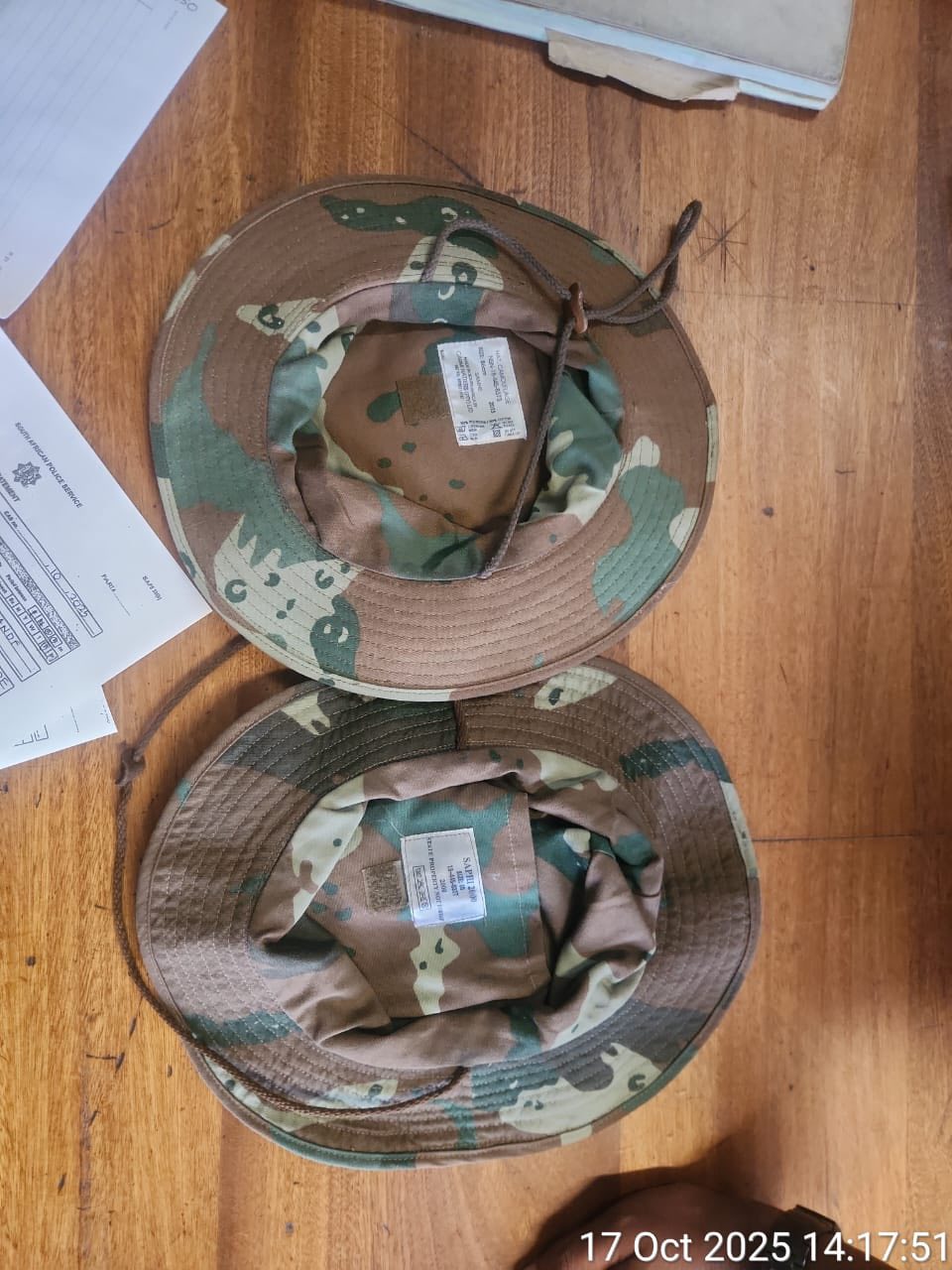 Suspects arrested for the possession of military police uniform