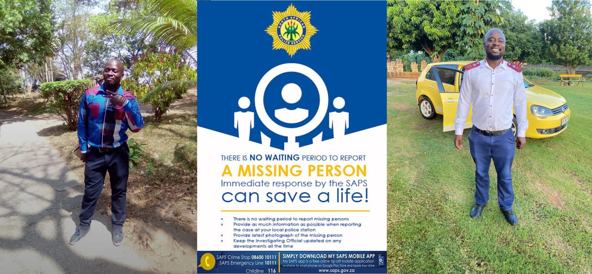 Help Police reunite Armstrong Monareng (35) from Violetbank, Bushbuckridge, with his family